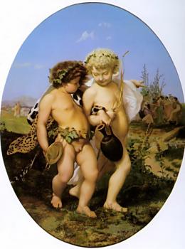 Jean-Leon Gerome : Drunken Bacchus and Cupid